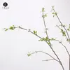Venta directa de fábrica: Ramas de sauce de nieve artificial, brotes de primavera, hojas de sauce largas, ramas de plantas verdes, materiales decorativos para paisajismo y arreglos florales