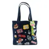 Bolsa de Lona Estilo Ins Bolsa Carteiro Bolsa de Lona Lisa DIY Pintada à Mão Colorida Sacola de Compras Colorida Bolsa de Lona de Algodão Colorida