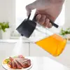Olla de Aceite de Doble Propósito con Atomizador de 470ml, Gran Capacidad, Botella de Vidrio Atomizada, Tapa Integrada Verde para Abrir y Cerrar