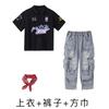 Ropa de Moda Hip-hop para Niños y Niñas Marca de Moda Traje de Camiseta de Béisbol de Manga Corta Ropa de Moda Hip-hop Hiphop para Niños Ropa de Actuación Moderna y Genial