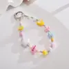 Caja de Regalo Colorida de Verano Colgante para Teléfono con Cuentas Cadena Colgante Conejo Lindo Sandía con Cuentas Accesorio Anti-Pérdida para Teléfono