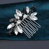 L3017 Carlo Jewelry - Peineta negra con cristales para el pelo, tocado para novia, accesorios para el pelo de boda, hecho a mano con diamantes de imitación