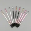 Venta directa del fabricante: Pincel para Cejas de Doble Punta Único, Rizador de Pestañas, Pincel Angular para Cejas, Rizador de Pestañas en Espiral, Pincel para Difuminar Sombras de Ojos, En Stock para Venta al por Mayor