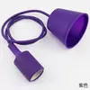 E27 cor suporte da lâmpada pendurado fio Restaurante Bar lâmpada pendurada fio 1 m teto tecido silicone suporte da lâmpada fio
