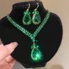 ¡Precioso y deslumbrante! Collar con colgante de flor de circón y gota de agua, cadena para la clavícula estilo corte vintage, joyería de lujo ligero y sensación de alta gama