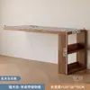 Escritorio de Esquina y Librero Combinados de Madera Maciza para Dormitorio, Escritorio de Estudio Modelo 2026, Escritorio de Computadora en Forma de L Estilo Vintage Mf01