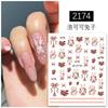 Manicure Loke adesivos coelhinho pet doce laço vintage fofa menina morango rosa com adesivos de unha adesivos