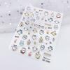 Pegatinas de uñas finas resistentes con relieve de camuflaje, lindas estrellas de dibujos animados, muñeca SP, giicawa mikko