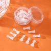 Tapón trasero para oreja, suelto, adecuado para pendientes de plástico anticaídas, tapón de goma, tapón largo para oreja, tapón de silicona transparente, tapón trasero