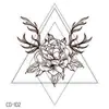 Adesivos de Tatuagem para Costas da Mão Mandala com Padrões Retrô, Adesivos de Tatuagem Florais Exóticos da Moda