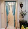 Cortina de Alambre Plateado para el Hogar, Cortina de Puerta Encriptada, Cortina Colgante, Pantalla de Partición para Sala de Estar, Cortina de Borlas Decorativas para Pasillo, Sin Perforaciones