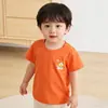 Camiseta de Verano para Niños, Top de Algodón Puro Clase A para Bebé, Camiseta Interior Unisex Fina de Manga Corta para Bebé, Camiseta para Niños Pequeños