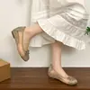 Zapatos Mary Jane para Mujer Estilo Retro con Aumento Oculto de Altura, Tela de Malla, Diseño de Moño Poco Profundo, Suela Suave Transpirable, Adecuados para el Viaje Diario
