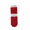 Calcetines Rojos de Año Nuevo para Niñas y Mujeres, Calcetines de Media Pantorrilla Otoño/Invierno con Lazos Blancos y Rojos, Calcetines de Volantes Sin Costuras para Mujeres, Calcetines del Zodiaco del Año de la Oveja para Mujeres