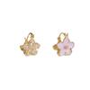 Micro-incrustado zircão dupla face flor francês orelha fivela temperamento moda high-end super fada brincos para mulheres