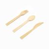 Set de Cubiertos Desechables de Bambú Hecho a Medida (Cuchillo, Tenedor, Cuchara) Hecho de Bambú y Puede Ser Biodegradable y Ecológico