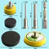 Discos de Papel de Lija Aterciopelado con Ventosa Autoadhesiva y Vástago Hexagonal de 1/2 pulgada para Taladro Eléctrico y Herramientas de Aire, Juego de 6 Piezas de Discos de Lijado Aterciopelados