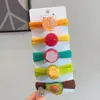 Lindo Set de Gomas para el Cabello de Frutas para Niños, Chongo Alto para Cola de Caballo que No Daña el Cabello, Diademas y Accesorios para el Cabello Coloridos de Alta Gama