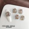 Caixa de Presente Liga de Zinco Strass Acessórios para Nail Art, Brilhante Luxo Leve Translúcido Branco Champagne Vermelho Coração Inclinado Decorações de Strass para Unhas