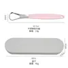 Limpador de Língua de Aço Inoxidável Raspador de Língua para Adultos para Remover Revestimento da Língua e Sujeira, Raspador de Metal para Limpeza do Revestimento da Língua