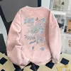 Sudadera con cuello redondo tie-dye con estampado de dopamina, moda coreana estilo americano, para hombre y mujer, otoño e invierno, tops versátiles personalizados para parejas