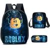 Mochila Escolar Roblox para Estudiante Transfronterizo Mochila para Estudiante de Primaria Mochila de Moda Juego de Tres Piezas Venta al por Mayor