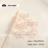 Cuentas de Lazo con Agujero Horizontal Acrílicas para Manualidades DIY Sueltas Accesorios Versátiles Serie Rosa y Morado