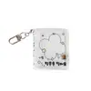 Álbum de Fotos Mini Transparente de Trébol de Cuatro Hojas de Dibujos Animados de 2 Pulgadas Llavero Colgante Creativo de Boutique Portatarjetas de Pegatina de Cabeza Grande para Estudiante