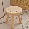 Taburete Pequeño de Madera Maciza Popular en Internet Taburete Moderno para Cambiar Zapatos Taburete de Madera Original para Jardín de Infancia Taburete Pequeño Bajo Doméstico para Niños