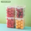 Lonchera de Frutas para Estudiantes de Primaria para Llevar a la Escuela, Caja de Almacenamiento Portátil para Niños, Caja Conservadora de Frescura, Transparente