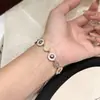 Pulseira Delicada de Estrela de Seis Pontas Cheia de Diamantes em Círculo com Folha Pequena, Quente no TikTok, Exclusiva e Estilosa, Empilhável e Versátil
