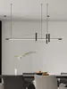 Lámpara Colgante Minimalista Nórdica, Luz Única Larga de Diseñador Artístico para Restaurante, Recepción, Barra de Bar, Encimera de Isla