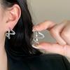 Pendientes de Rayo Irregular Cruzados Viento Frío Sexual Nicho Ins Invierno Explosivos Elegantes Pendientes de Lujo Ligero para Mujer