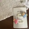Nuevo Clip para el Cabello Geométrico de Corazón a Cuadros de Colores Caballo Pequeño Pinza Lateral Pinza para el Pelo Banda de Goma para Niños
