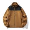 Nova Roupa de Lã Quente à Prova de Frio Masculina e Feminina Traje de Montanhismo para Exterior Gola Quente Espessa Fechamento em Zíper Roupa de Lã Soft Shell