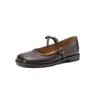 Sapatos Mary Jane rasos quadrados retrô estilo francês com salto grosso de 2 cm e sola macia, sapatos femininos versáteis elegantes e confortáveis