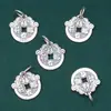 Plata de ley S925 murciélago Fu delante de la etiqueta del colgante retro viejo DIY material de cuentas hecho a mano accesorios de joyería