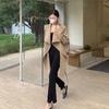 2026 Primavera Temprana Nuevo Estilo Petite Estilo Coreano Solapa Grande Corbata Casual Abrigo Corto Gabardina Caqui para Mujer