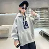 Moletom com Capuz e Estampa Digital para Meninos 2026, Novo, Moderno, Descolado, Manga Longa, Moda Casual Elegante de Outono