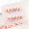 Parches de Uñas Portables con Acabado de Alta Gama, 10 Piezas Codificadas Fototerapia Uñas Portables Hechas a Mano, Parches de Manicura Otoño e Invierno, Uñas Postizas