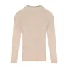 Suéter de cuello alto medio con camiseta interior ajustada de manga larga para mujer, suéter de punto ajustado para otoño e invierno, todo a juego