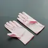 Luvas Infantis para Meninas, Grossas Hepburn Curtas Elegantes Renda Vestido de Noite Cheongsam Acessórios, Passarela Cetim Estilo Coreano