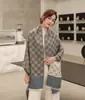 Novo cachecol de outono e inverno estilo coreano, de cashmere sintético, dupla face com cadeado de coração, versátil para ambientes com ar condicionado, xale quente, aquecedor de pescoço para estudantes
