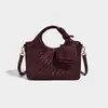 2025 Nuevos Bolsos de Moda Otoño e Invierno Bolsos Tejidos de Nicho de Alta Gama Gran Capacidad Bolso Tote Cruzado de Hombro Único para Mujer