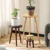 Suporte de Flores para Sala de Estar Suporte de Plantas Internas Suporte de Plantas Suspensas de Chão Rack de Vasos de Flores de Madeira Maciça Moderno Simples para Varanda