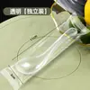 Cucharas desechables, cubiertos empaquetados individualmente, plástico engrosado 808 cucharas duras para papilla, empaque para llevar, cucharas para sopa de comida rápida al por mayor