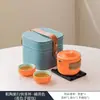 Juego de Té Cerámico para Viaje Pequeño Portátil Taza Rápida Tetera para Acampar al Aire Libre Viajes Una Tetera Dos Tazas