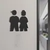 Placa de Banheiro, Placa de Banheiro, Placa Criativa para Homens e Mulheres de Hotel, Shopping, Banheiro, Vaso Sanitário, Placa de Porta de Acrílico