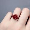 Colar de Rosas Dupla Face Cinábrio Natural Brincos DIY Anel Trançado Pulseira de Rosa Pulseira Pulseira Pingente