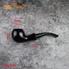 Pipa de Ébano Estilo Mixto Mango Curvo Recto Flauta de 9 mm Flauta de 3 mm Accesorios para Boquillas de Cigarrillo para Hombre